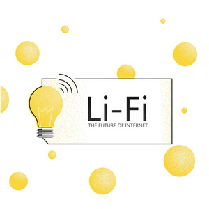 Lifi 横幅。互联网的未来。光保真