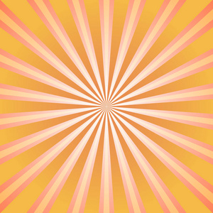 阳光抽象背景。橙色和棕色爆发背景。矢量图。太阳光束射线太阳爆发图案背景。复古明亮的背景。