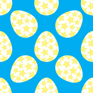 无缝复活节模式与鸡蛋
