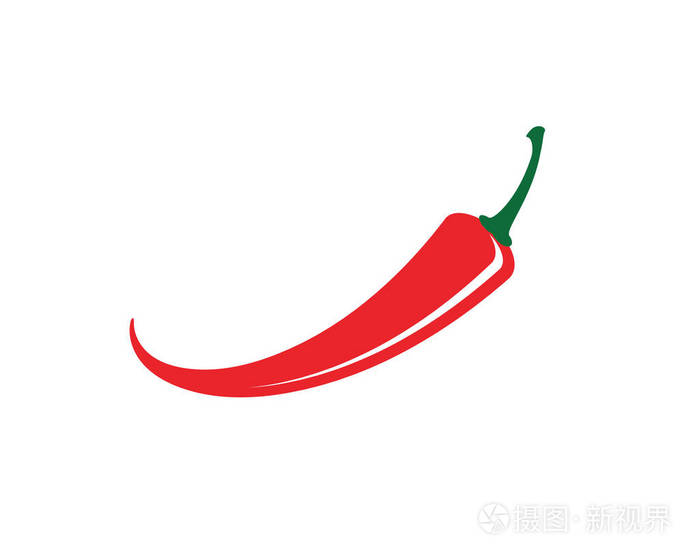 红热天然辣椒矢量插图