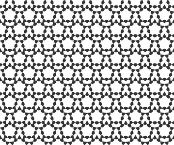 抽象几何无缝图案。重复几何黑色