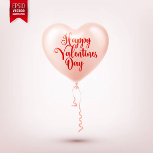情人节抽象背景与红色3d 气球。心形。2月14日, 爱。浪漫的婚宴贺卡。妇女, 母亲节