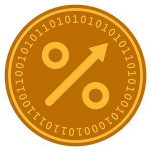 数字硬币的增长百分比