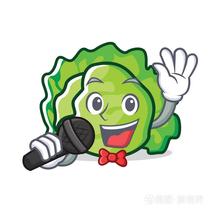 唱生菜卡通风格
