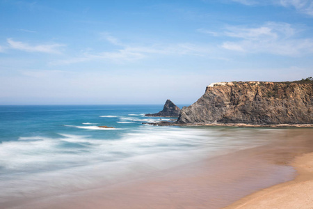 长时间暴露在美丽的海滩，奥黛西克斯阿尔加维葡萄牙