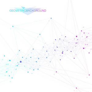 几何的图形背景分子和通信。大数据复杂的化合物。角度的背景。最小的数组。数字数据可视化。科学的控制论矢量图