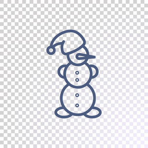 雪人符号矢量插图