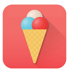舀味冰淇淋平面图标