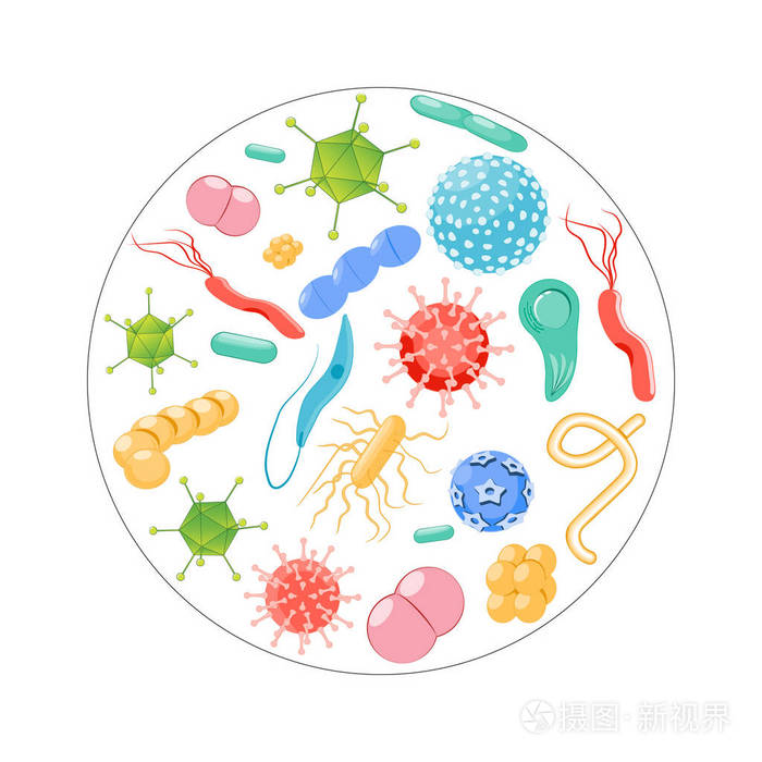 病原体形状.细菌, 病菌, 集