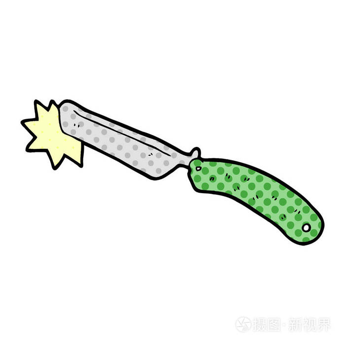 卡通锋利剃须刀的矢量插图