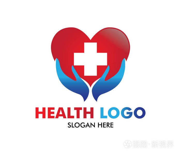 健康护理,家庭健康诊所医生,健康中心,药店,医疗诊所的矢量标志设计