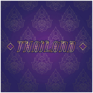 泰国泰设计蓝色背景矢量图像