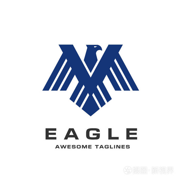 鹰头标志模板鹰形吉祥物图形秃鹰矢量标志鹰技术概念矢量标志鹰集标志