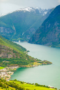 峡湾和 Aurland 谷在挪威的看法