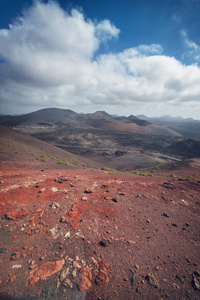 神奇的火山景观和熔岩沙漠在 Timanfaya 国家公园, 兰萨罗特, 加那利群岛, 西班牙