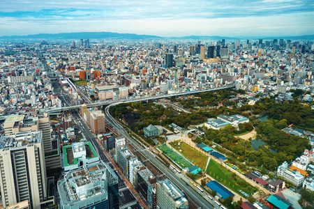 日本大阪鸟瞰图