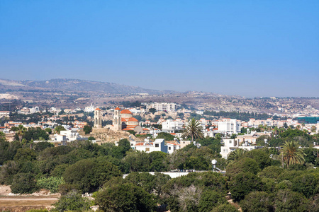 在塞浦路斯的加藤帕福斯, 从塞浦路斯考古公园的帕福斯和山脉的看法
