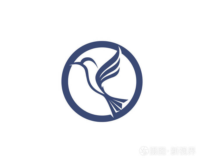 蜂鸟图标标志和符号模板向量