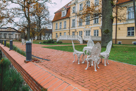 在拉脱维亚的老城堡, Malpils。旅游照片