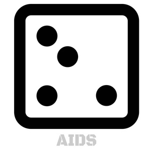 艾滋病概念图形图标