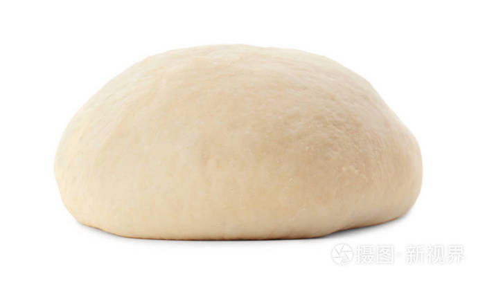 白色背景的生面团