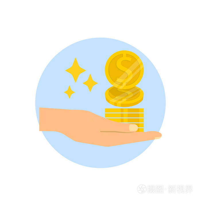 投资资金融资.矢量平面图标
