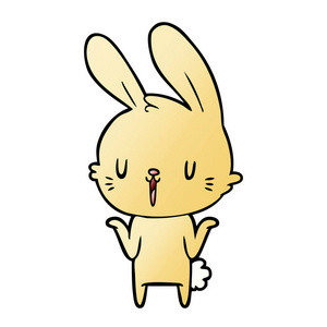 可爱卡通兔的矢量插图