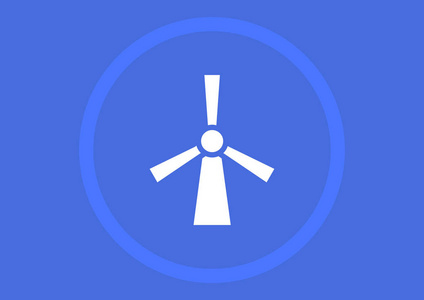 风车平面图标的网页设计