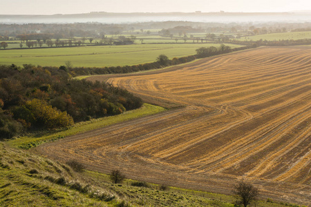 英国威尔特郡的 Pewsey 淡水河谷