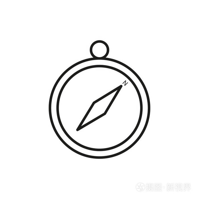 简单指南针冒险细线图标设计插画-正版商用图片11m2p4-摄图新视界
