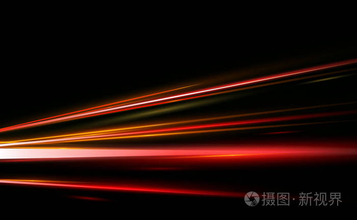 带光的线条图像 黑色背景下的速度