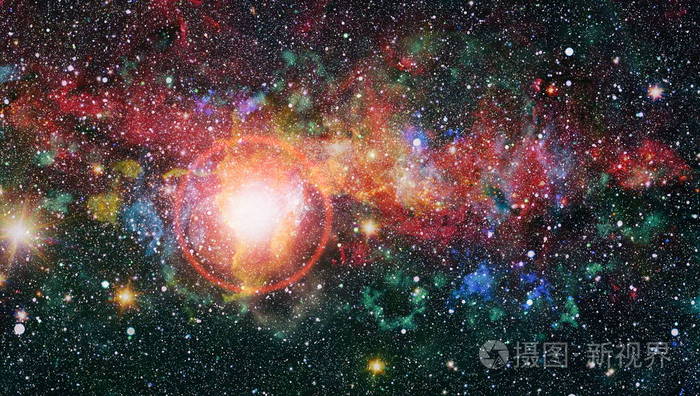 爆炸超新星明亮的恒星星云遥远的星系抽象形象这幅图像的元素由美国