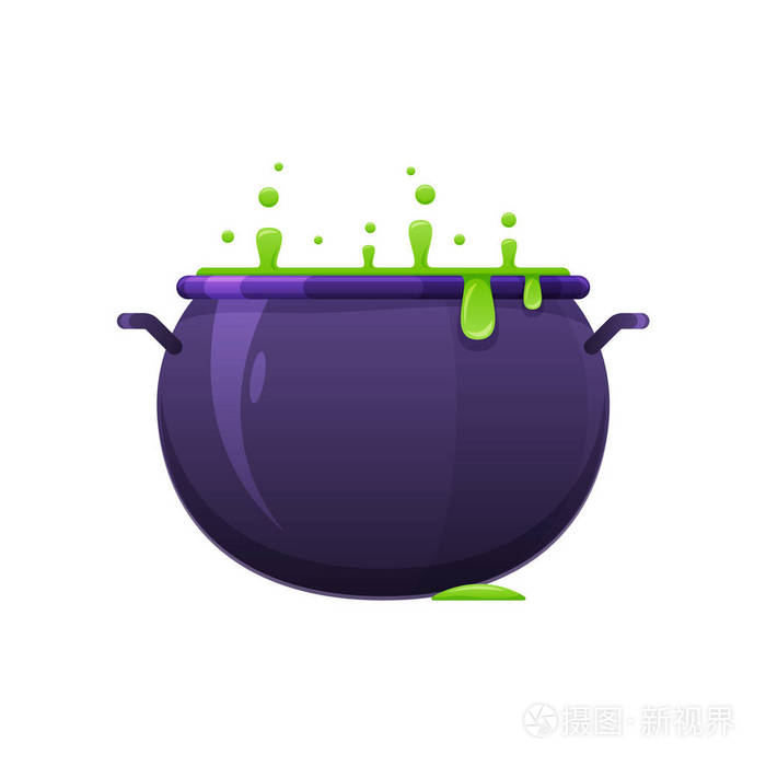 魔法药剂炼金术, 法术, 魔术, 沸腾的液体.魔术金属壶