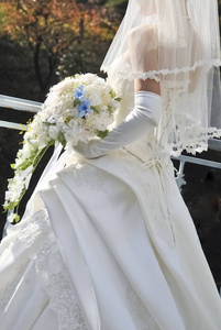 新娘形象华丽典雅，婚礼非常漂亮