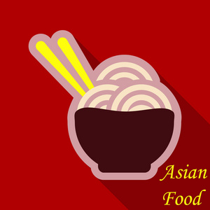 日本面条。亚洲，泰国，中国的食品。矢量图