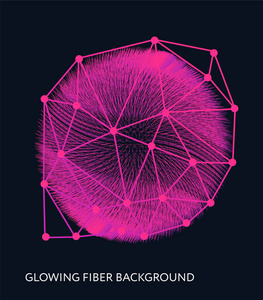 具有发光纤维效应的抽象背景图片