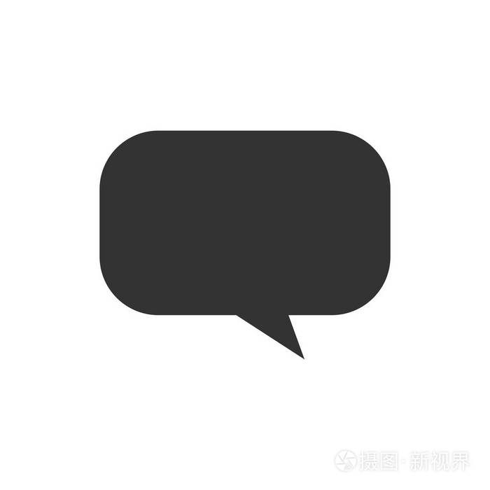 空白的空语音气泡矢量图标在平面样式.对话博