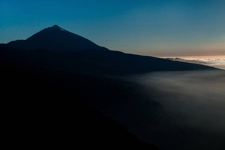 西班牙特内里费加那利岛泰德火山日落