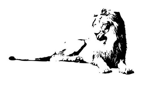 狮子艺术插图绘制