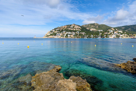 Andratx, Mallorca  old village in bay with beautiful coast