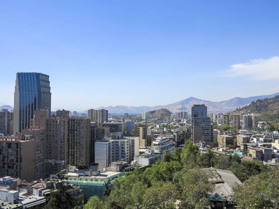 智利首都圣地亚哥在南美洲的景色
