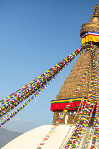 尼泊尔加德满都的菩萨塔。旅行。