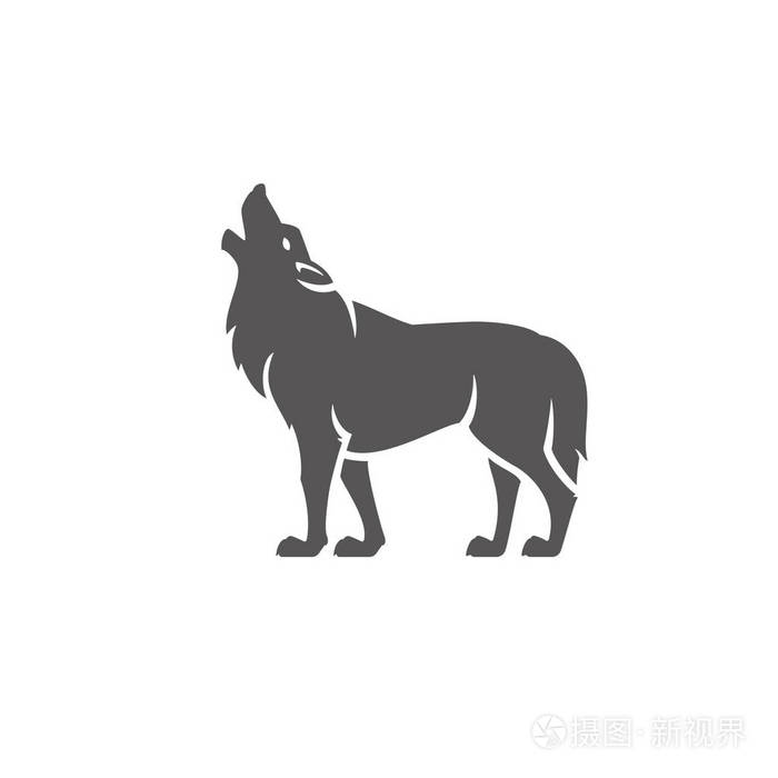 立狼矢量图形标志.