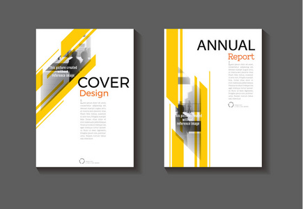 黄色现代抽象布局背景现代封面设计书封面小册子封面模板年报杂志和传单矢量A4