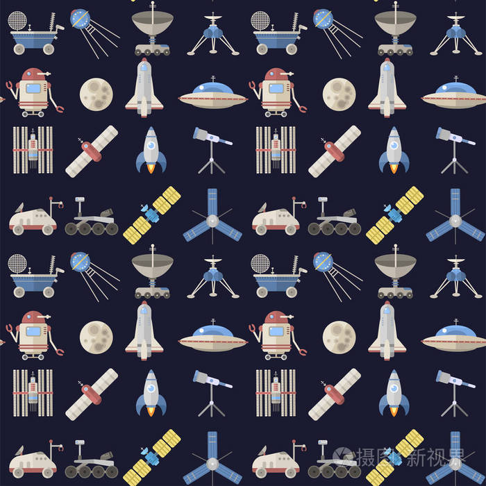 时尚太空船无缝模式背景占星雷达宇宙宇宙技术流星科学航天飞机宇航员