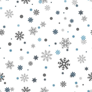 雪花无缝图案。 白色背景上的雪。 抽象壁纸包装装饰。 节日快乐圣诞佳节快乐新年庆典矢量插图