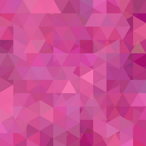 粉红色几何形状的背景。 抽象三角形几何背景。 马赛克图案。 矢量图EPS10.矢量图