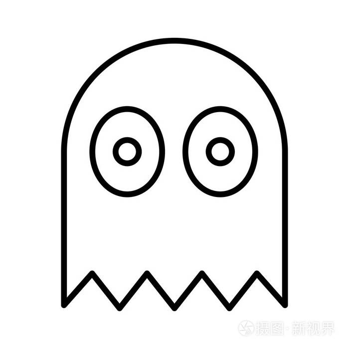 幽灵图标矢量插图