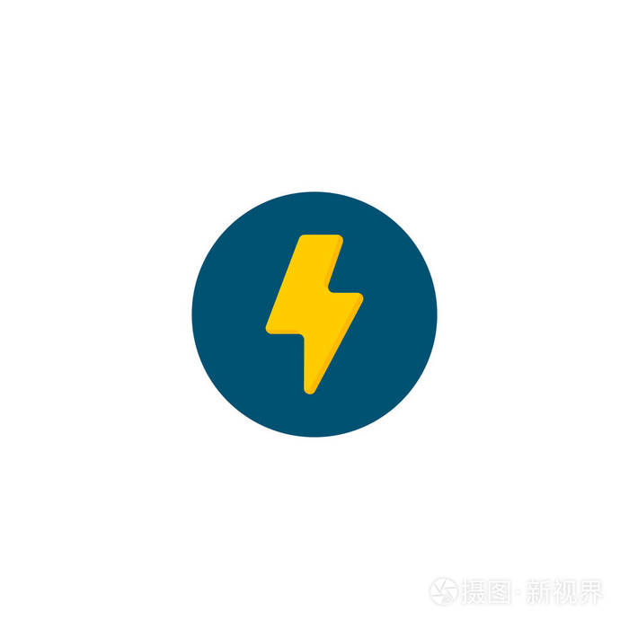 电图标平面元素.插图的电气图标平面隔离在干净的背景