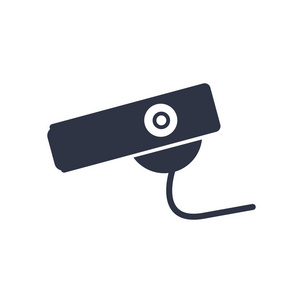 安全相机图标矢量隔离白色背景为您的网页和移动应用程序设计安全相机标志概念